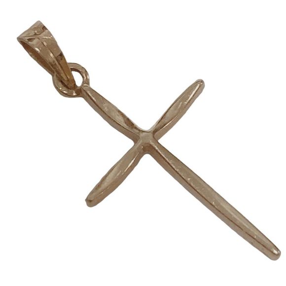 14K 14KT Yellow Gold Cross Pendant